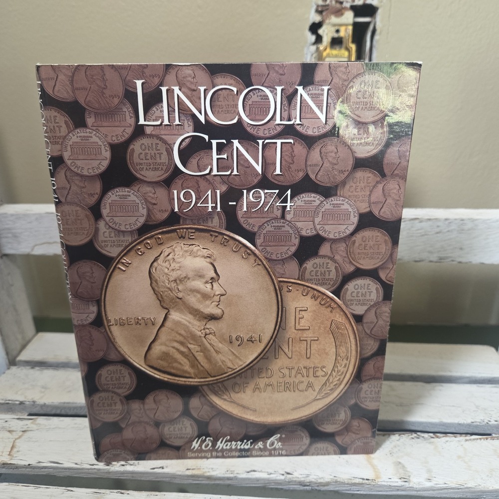 He Harris Lincoln Cents Penny Coin Folder 1941-1974